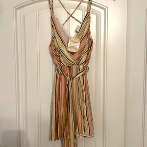NWT Altar'd State Striped Strappy Romper Size Small